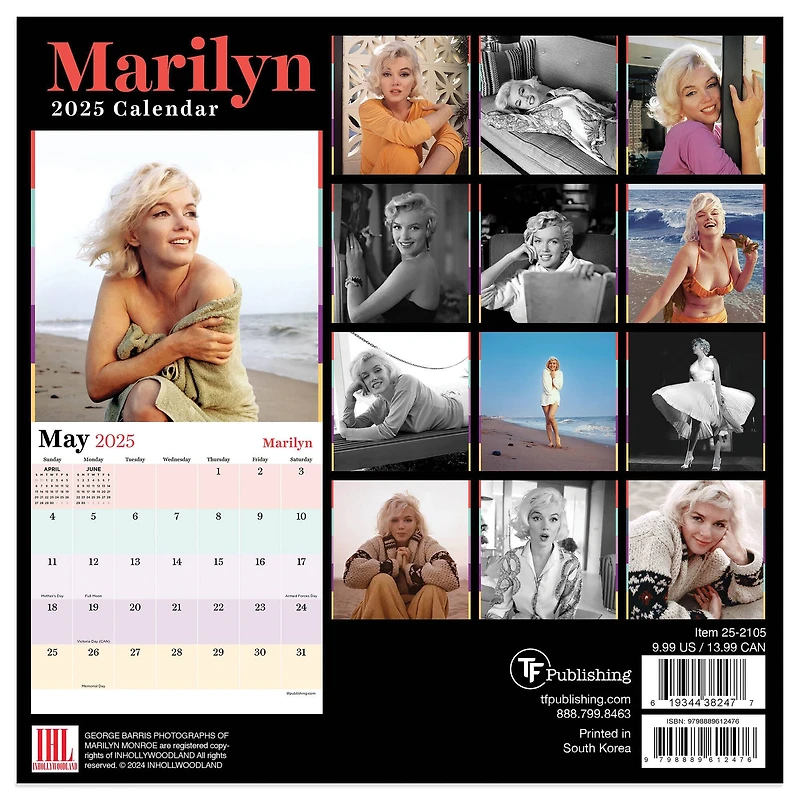 TF Publishing 2025 Marilyn Monroe Mini Calendar