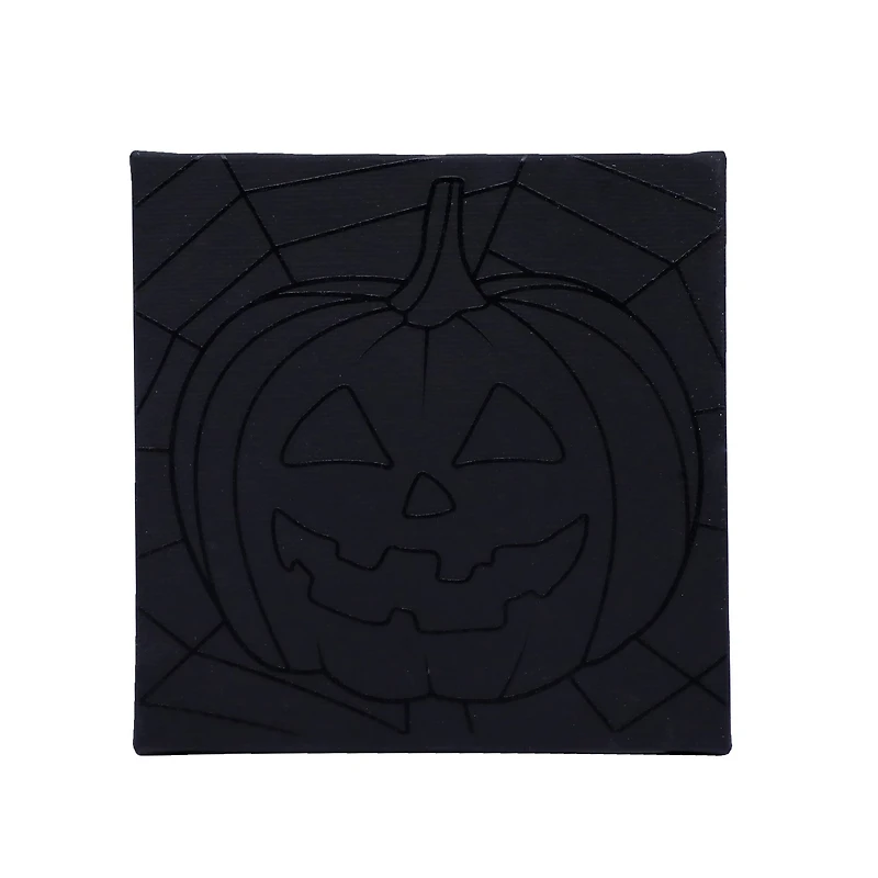 5" x 5" Jack-O'-Lantern in Web Canvas Painting Kit by Craft Smart®