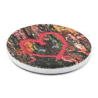 Dritz® 30mm Red Sustainable Coconut Round Heart Button, 3ct.