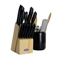 Gibson Home® Westminster 23-Piece Black Carbon Stainless Steel Cutlery Set with Kitchen Tools