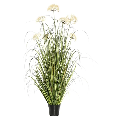 5ft. Potted Artificial Green Dandelion Grass