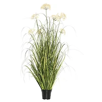 5ft. Potted Artificial Green Dandelion Grass