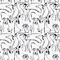 Surface Style Dog Doodle Ink Peel & Stick Wallpaper