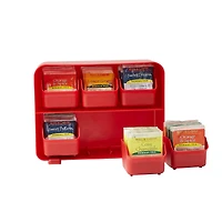 Mind Reader Red 6 Drawer Tea Bag Holder