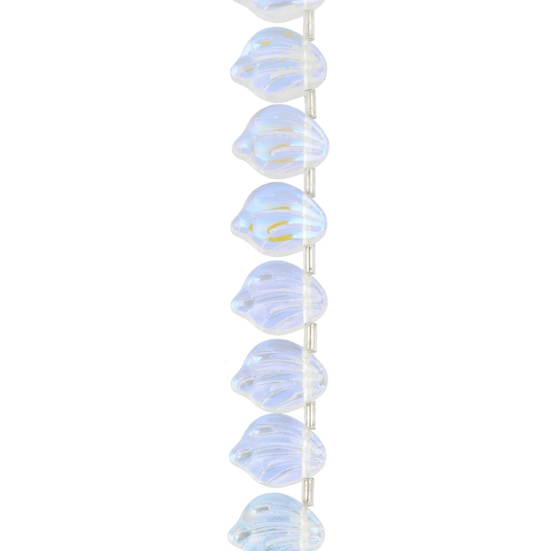 Clear Glass Leaf Beads, 15mm by Bead Landing™