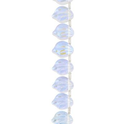 Clear Glass Leaf Beads, 15mm by Bead Landing™