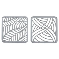 24" Gray Wood Eclectic Abstract Wall Décor Set