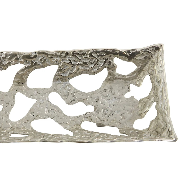 Silver Contemporary Tray, Set of 2" 29", 23"