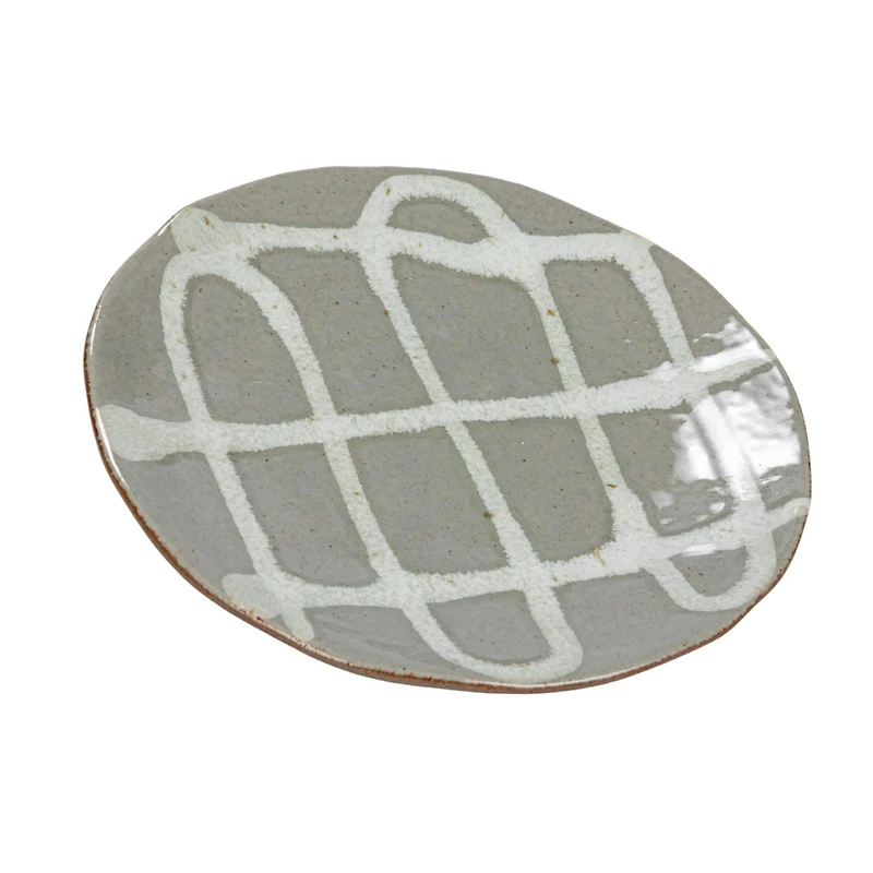 Hello Honey® 6" Gray & White Reactive Glaze Stoneware Plate, 6ct.