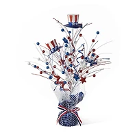 Glitzhome® 20" Patriotic Americana Top Hat Table Tree