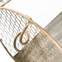 Gray Distressed Metal Farmhouse Pig Planter Set