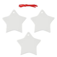 3" Star Ceramic Sublimation Ornaments, 3ct. by Make Market®