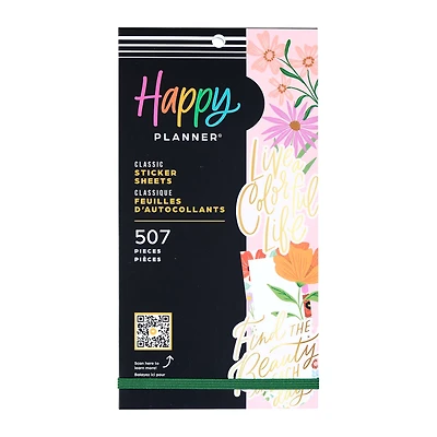 The Classic Happy Planner® Blooming Bouquet Sticker Book