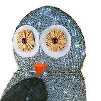 37" Fuzzy Owl, White LED Lights