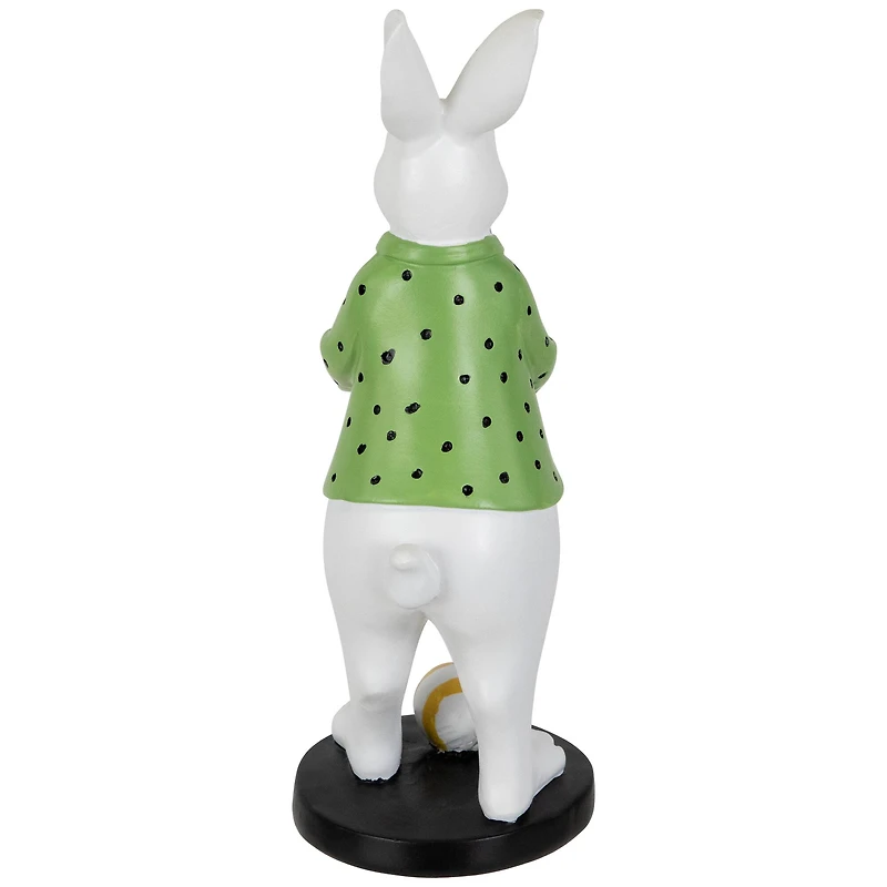 11.5" Rabbit Holding Easter Egg Outdoor Garden Statue