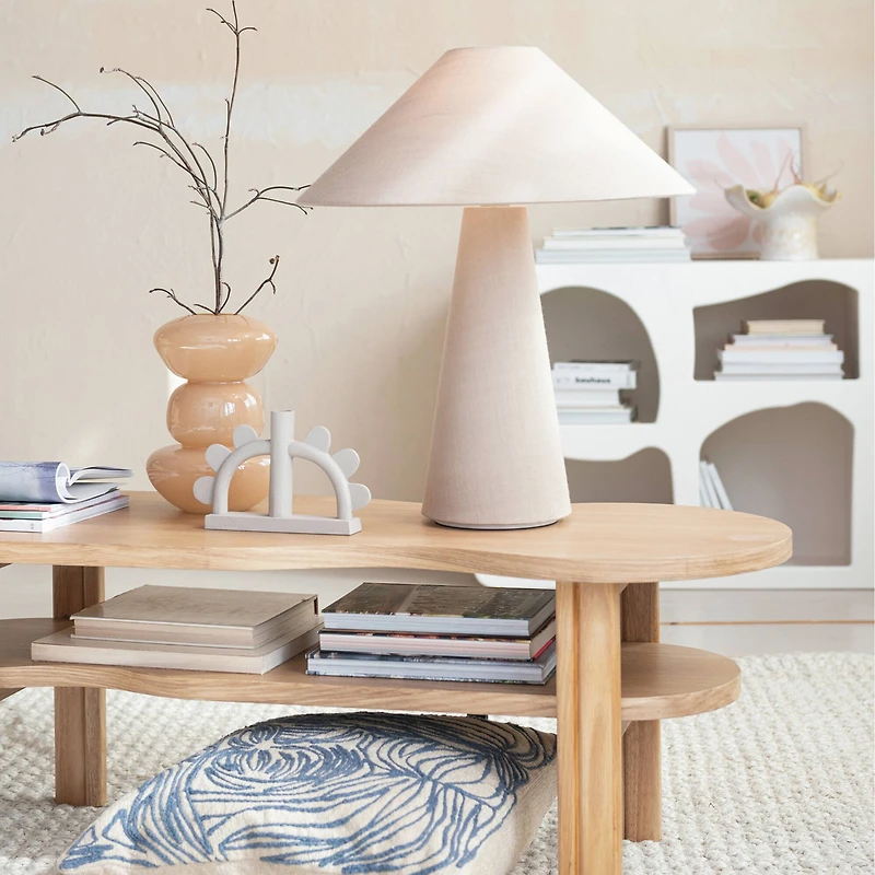 Hello Honey® 22" Lumina Natural Linen Table Lamp