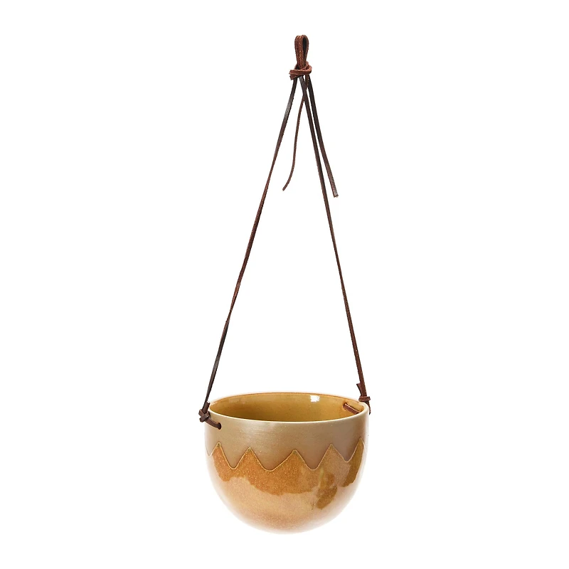 Hello Honey® Stoneware Hanging Pot with Reactive Glaze Set