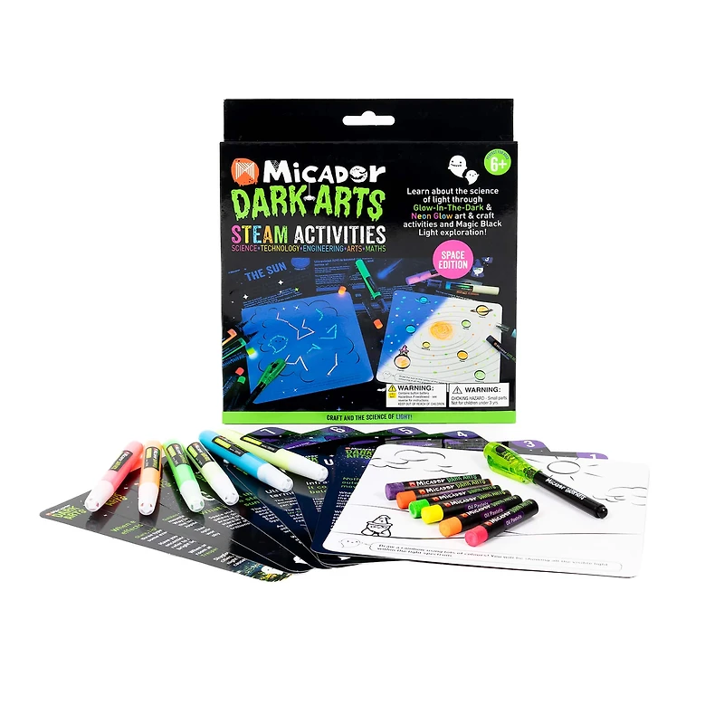 Micador® Dark Arts Glow S.T.E.A.M. Space Activity Set
