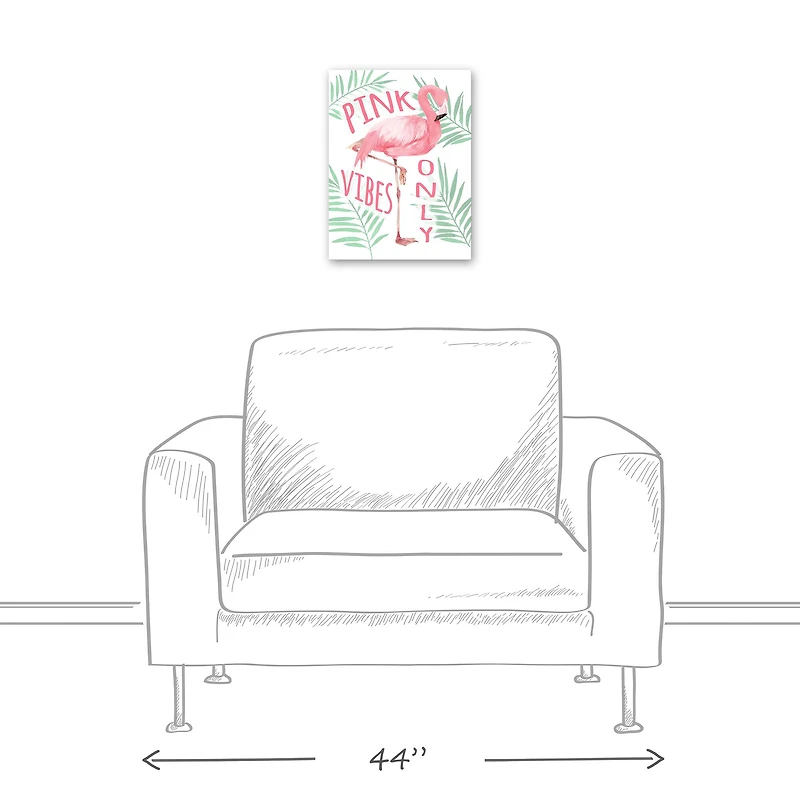 Pink Vibes Only 12" x 16" Canvas Wall Art