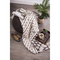 DII® Dark Brown & Stone Colby Southwest Throw