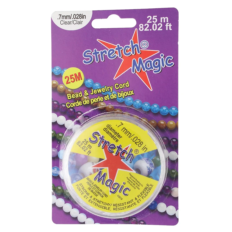 Stretch Magic® 0.7mm Clear Bead & Jewelry Cord, 25m