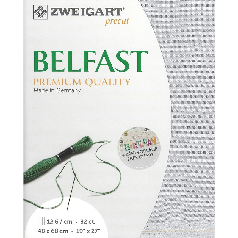 Zweigart® Precut Belfast 32 Count Canvas, 19" x 27"