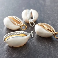 Charmalong™ Gold & Rhodium Shell Charms by Bead Landing™