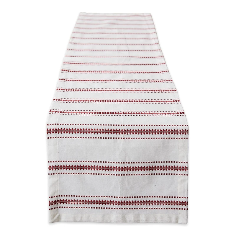 DII® 72" Barn Red Zig Dobby Stripe Table Runner