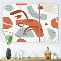 Designart - Geometrical Shapes With Tropical Palm Leaves