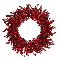 22" Red Berries Artificial Christmas Wreath