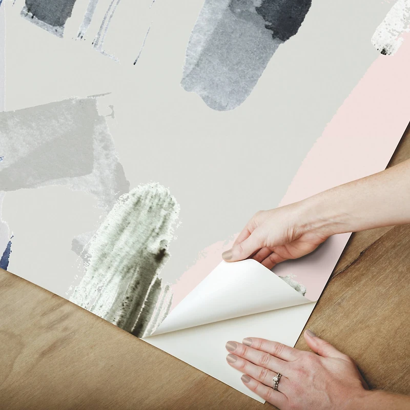 RoomMates Tamara Day Gray Abstraction Peel & Stick Wallpaper Mural