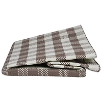 DII® Large Stone Checked Rectangle Woven Paper Basket