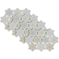 DII® Embroidered Snowflake Placemats, 4ct.