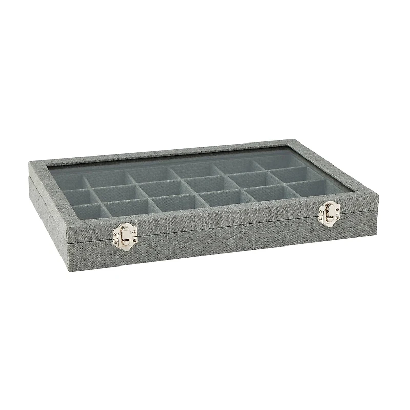 Gray Jewelry Tray with Lid By Bead Landing™