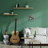 Stupell Industries Butterfly On Blue Pink Pattern Abstract Design,12" x 12"