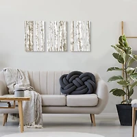 Stupell Industries Neutral Gray Birch Tree Forest Landscape Wall Plaque Set