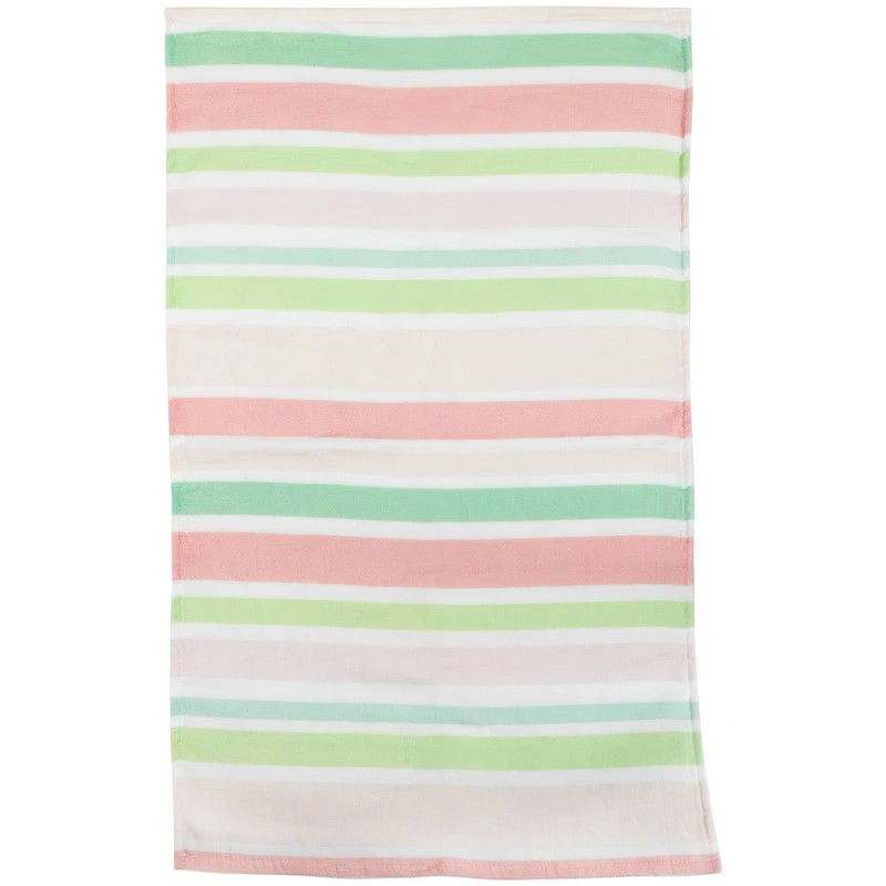 26" Pastel Stripes & Eggs Easter Kitchen Tea Towel Set