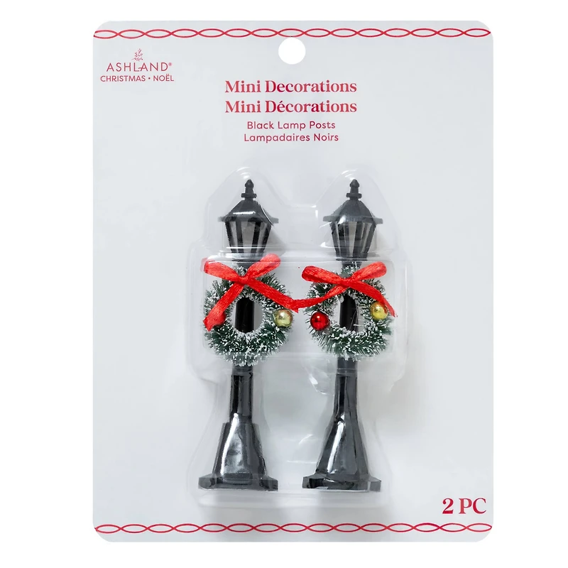 Mini Black Lamp Posts, 2ct. by Ashland®