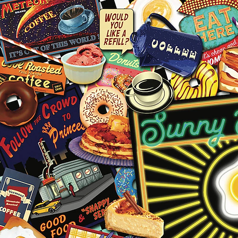 Hart Puzzles Boomers' Favorite Diners by Kate Ward Thacker 1,000 Piece Jigsaw Puzzle