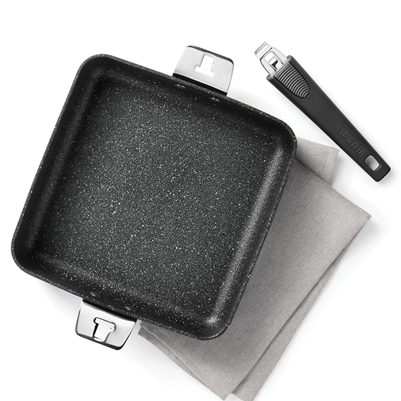 The Rock® by Starfrit® 9" Fry Pan & Square Dish with T-Lock Detachable Handle