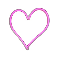 13.5" Neon Pink LED Heart Silhouette Sign