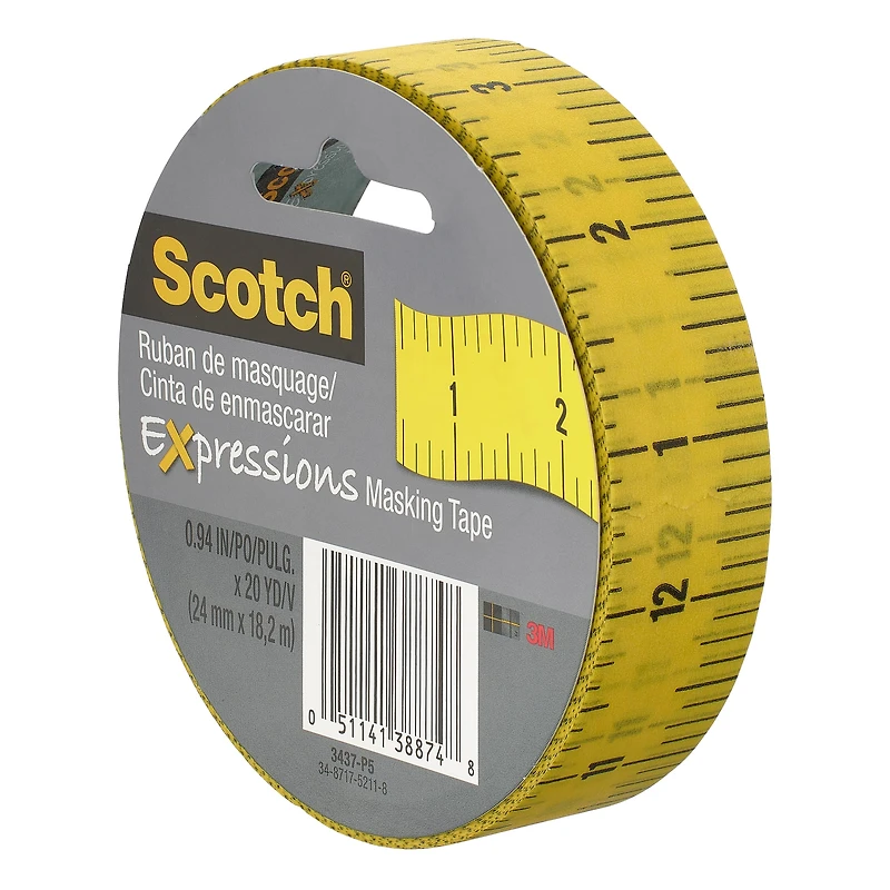 3M Scotch® Expressions Masking Tape, Ruler