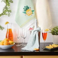 Sweet Pineapple Embellished Dishtowel (Set of 3)