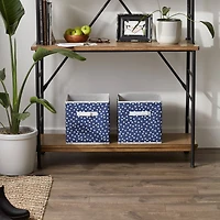 DII® 11" French Blue & White Dots Storage Cube, 2ct.