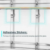 NEX™ Silver Stainless Steel & Bamboo Hanging Caddy Shower Organizer with Hooks