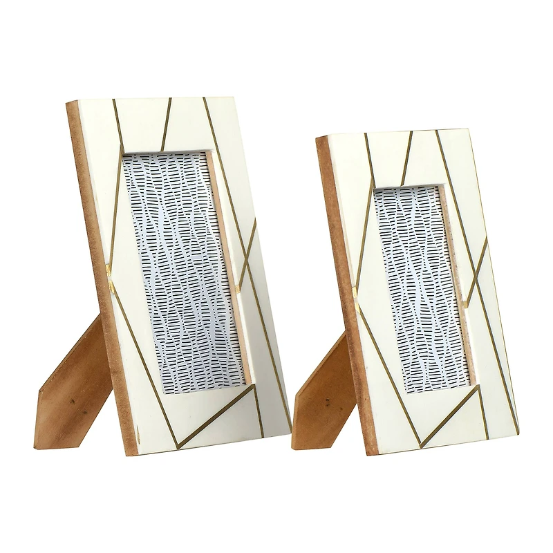 Hello Honey® 2 Pack White & Gold Photo Frame