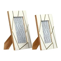 Hello Honey® 2 Pack White & Gold Photo Frame