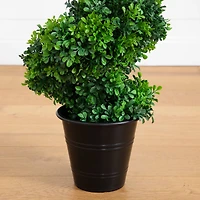 5ft. UV-Resistant Boxwood Spiral Topiary Artificial Tree in Decorative Planter