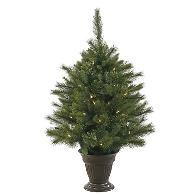 3.5ft. Pre-Lit Cashmere Pine Artificial Christmas Tree, Clear LED Lights