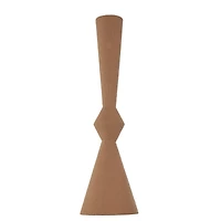 27.5" Brown Metal Art Deco Fluted Decorative Vase